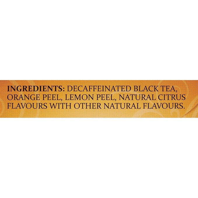 Twinings Decaffeinated Lady Grey Black Tea Individually Wrapped Bags, 20 Count (Pack of 1), Orange Peel & Lemon Peel, Enjoy Hot or Iced, 20 Teabags