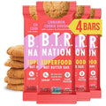 B.T.R. Nation Superfood Keto Protein Bars - Cinnamon Cookie Dough ENERGY | (4 Pack) | Plant Based Vegan Protein, Low Carb Food, Low Calorie, Gluten Free, No Sugar Alcohols, Boosted with Superfoods