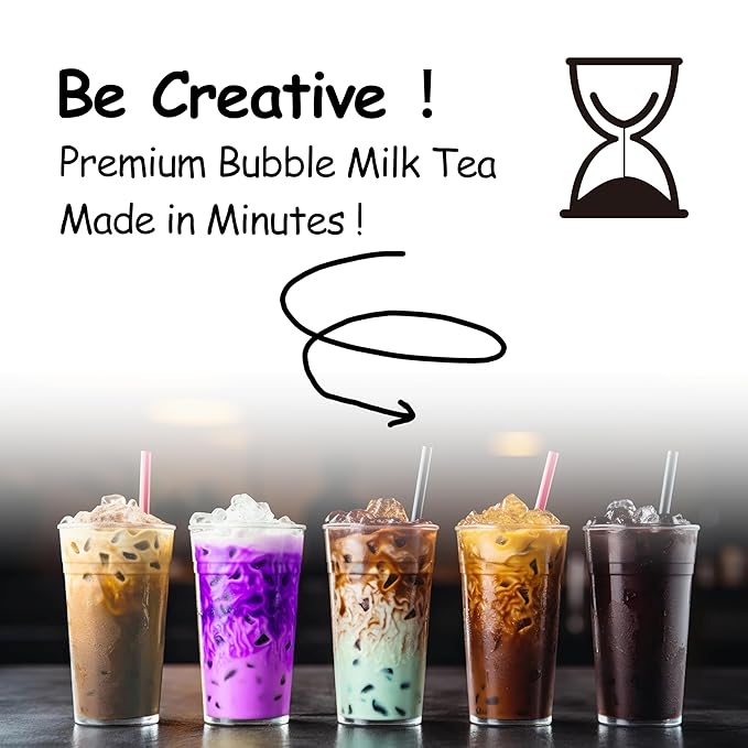 Boba Moo X Premium Boba Tea Kit With Taro Milk Tea Flavor - Only 5,000 Kits Yearly, Small Batch Bubble Tea Kit With Boba Tapioca Pearls, Exceptional Taste & Chewiness, Vegan, Lactose-Free, 10 Servings