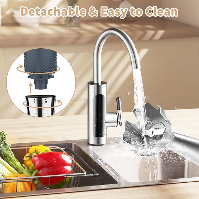 Cordless Immersion Blender Handheld: Powerful Rechargeable Electric Hand Blender, 21-Speed & 3-Angle Adjustable with Stainless Steel Blades for Milkshakes, Smoothies, Soup, Puree, Baby Food (Grey)