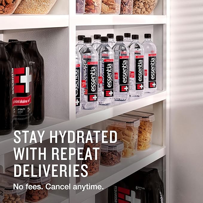 Essentia Water LLC; Ionized Alkaline Bottled Water; 99.9% Pure; 9.5 pH or Higher; Consistent Quality in Every BPA and Phthalate-Free Bottle; 12 Fl Oz (Pack of 12)