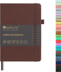 &And Per Se Lined Journal Notebook, 160 Pages, A5 5.7 x 8 inches College Ruled Thick Paper Notebook Journals for Writing, Hardcover Notebooks for Women Men Office School (1 Pack, Dark Red)