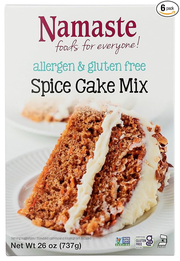 Namaste Foods, Gluten Free Spice Cake Mix, Allergen-Free,26 Oz (Pack of 6)
