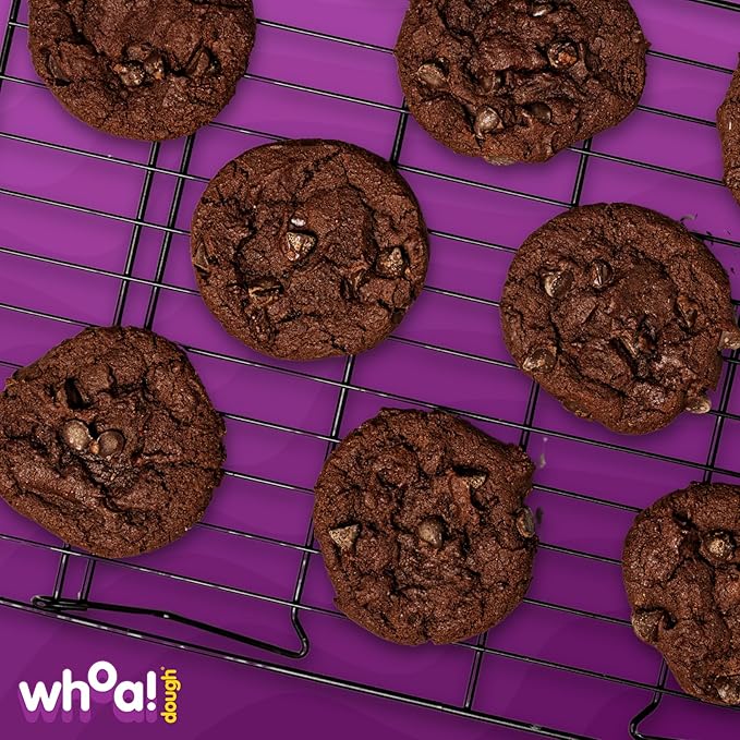 Whoa Dough Ready to Bake Cookie Dough Brownie Batter – Certified Non-GMO, Kosher, Gluten Free – Plant-Based Snack Dough Made with Real Ingredients – 12 Pack