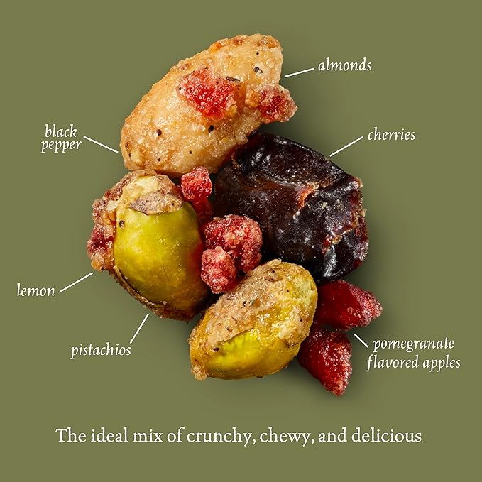 Sahale Snacks Pomegranate Flavored Pistachios Glazed Mix, 4 Ounces (Pack of 6)