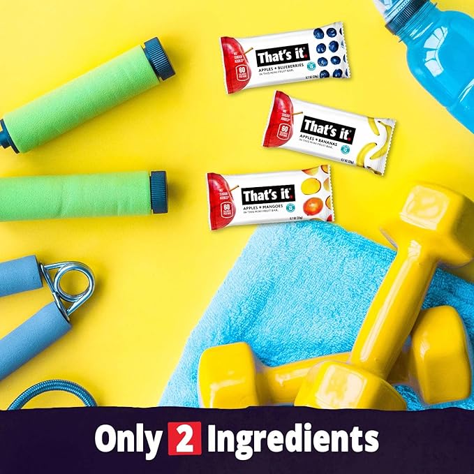 That's it. Mini Fruit Bars Gift Pouch (Variety 36 Count) No Sugar Added, Plant-Based, Vegan & Gluten Free, Paleo, Non GMO, Fiber (12 Banana, 12 Blueberry, 12 Mango)