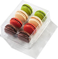Pastry Chef's Boutique Clear Plastic French Macarons Small Gift Packaging Boxes - Holds 8 Macarons - Pack of 10 (Clear Base)
