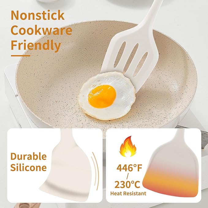 18 Pcs Cooking Utensils Set, Kitchen Utensils Set with Utensil Holder, 446°F Heat Resistant Silicone Spatula Set, Kitchen Gadgets Tools Set for Nonstick Cookware BPA FREE