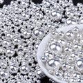 Silver Edible Pearls for Cake Decorating, 6 Sizes Mix 4.6 oz Pearl Sugar Sprinkles Baking Decoration for CupCake Cookies Ice Cream Dessert Topping
