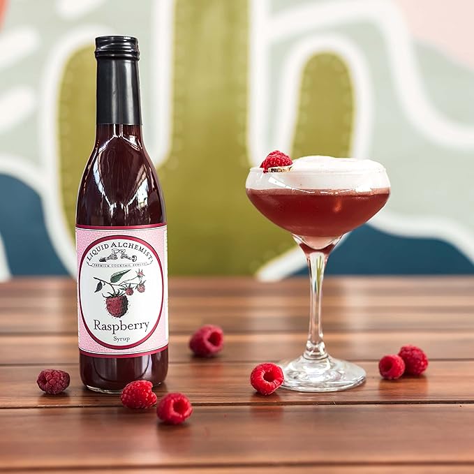 Liquid Alchemist Raspberry Syrup for Drinks - Real Ingredients Make our Raspberry Puree for Drinks the Perfect Drink Mixer - Our Cocktail Syrup is Non-GMO & Vegan (25 oz)