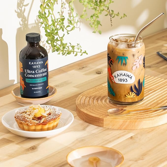 Kahawa 1893 Ultra Coffee Concentrate (16 Servings) - Instant Hot, Cold or Iced Coffee, As Seen on Shark Tank, High Antioxidants, Naturally Sweet, Organically Grown, Cultivated & Ethically Sourced