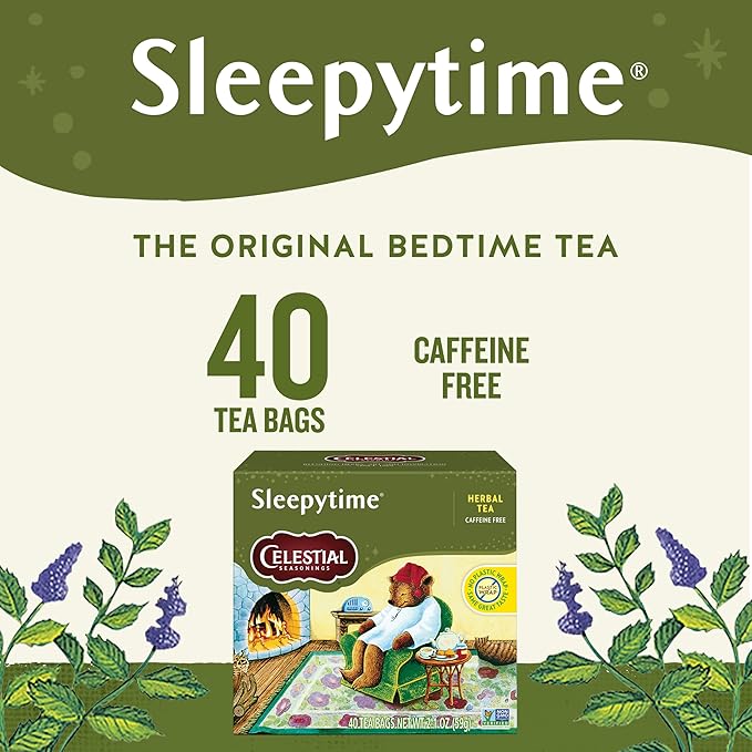 Celestial Seasonings Sleepytime Herbal Tea, Caffeine Free, 40 Tea Bags Box (Pack of 6)