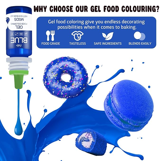 Gel Food Coloring - 4.5oz Vivid Food Coloring Gel for Baking, Cake Decorating, Cookie, Fondant, Macaron - Tasteless Concentrated Edible Food Color Dye for Icing, Slime, Drinks, DIY Crafts (White)