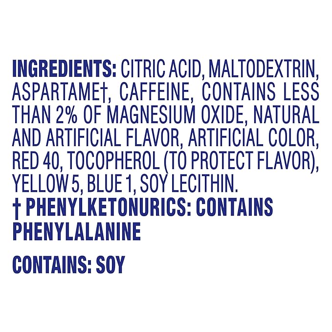 Crystal Light Sugar-Free Energy Wild Strawberry Low Calories Powdered Drink Mix 6 Count Pitcher Packets