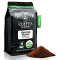 The Bean Organic Coffee Company Vienna Roast, Medium, Ground Coffee, 16-Ounce Bag,Café molido tostado organico