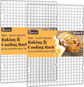 Cooling Racks for Cooking and Baking - 2 PCS 11.65" x 16.85" Grid Wire Baking Rack for Oven Cooking, Baking, Grilling, Roasting -Dishwasher Safe Bacon Rack- Fits Half Sheet Cookie Pan