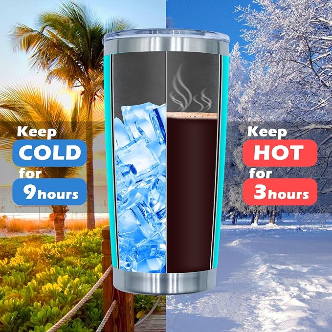 20oz Tumbler Bulk Stainless Steel Tumblers with Lid Vacuum Insulated Double Wall Travel Coffee Mug Powder Coated Tumbler Cup for Hot and Cold Drinks(Light Blue, 12 pack)