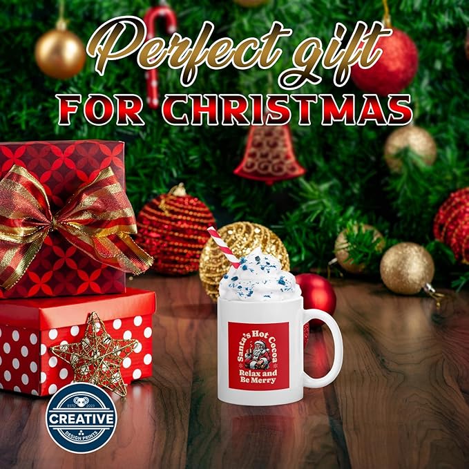 11 OZ Novelty Coffee Mugs - Christmas Gift (Christmas-themed hot chocolate.)