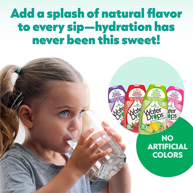 SweetLeaf Water Drops, Raspberry Lemonade – Sugar-Free Water Enhancer Drops, Stevia & Monk Fruit Sweetener Water Flavoring, 1.62 Fl Oz (Pack of 2)