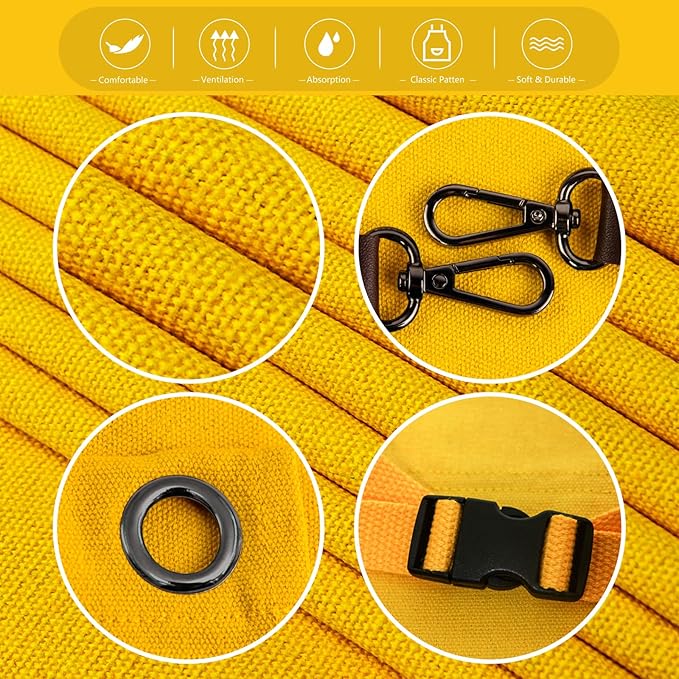 Kitchen Apron, Work Apron, Canvas, Multiple Pockets, Gardening, Painting, BBQ, Artist, Carpenter, Sizes M to XXL, Yellow