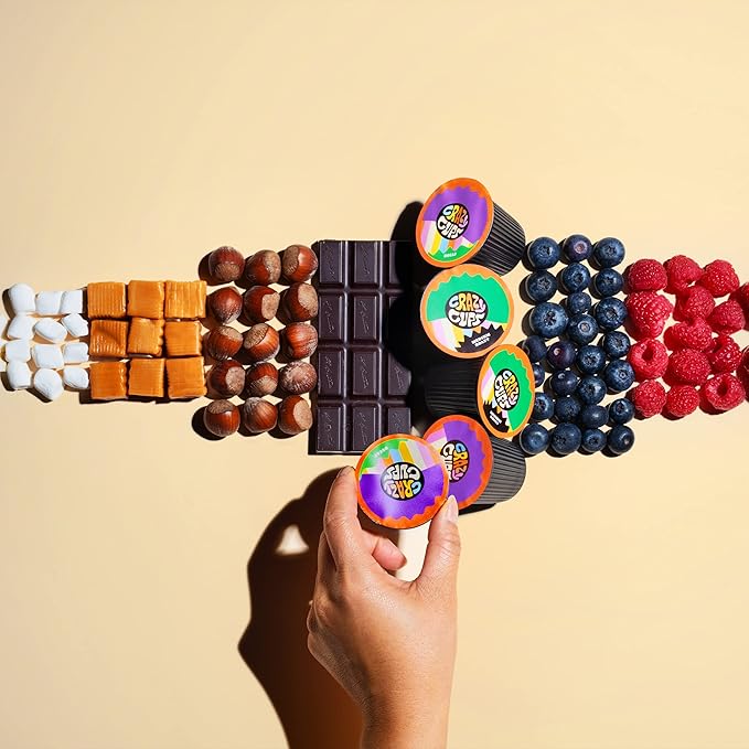 Crazy Cups Flavored Coffee Pods Variety Pack - Coffee Flavors and Chocolate Coffee Flavors for Keurig K Cups Machines, Medium Roast, Single Serve Coffee Pods, 48 Count