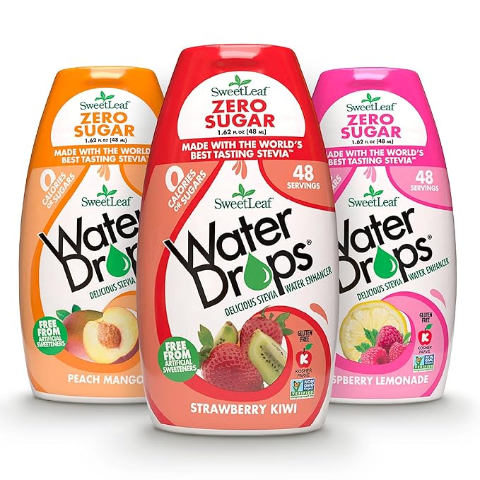 SweetLeaf Water Flavoring Drops - Stevia Water Enhancer, Sugar Free, Zero Calorie Water Additive for Flavor, Contains Monk Fruit Extract, Gluten Free, Keto Friendly - 1.62 Fl Oz (Variety Pack of 3)