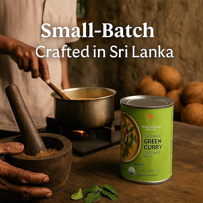 Islands Harvest Organic Green Curry Coconut Milk Pack of 3 - Vegan, Kosher, Halal, Non-GMO, USDA Organic GREEN CURRY - Pure No Added Artificial Flavors, Colors & Preservatives for Curries, Such As Green Beans, Broccoli, Carrot