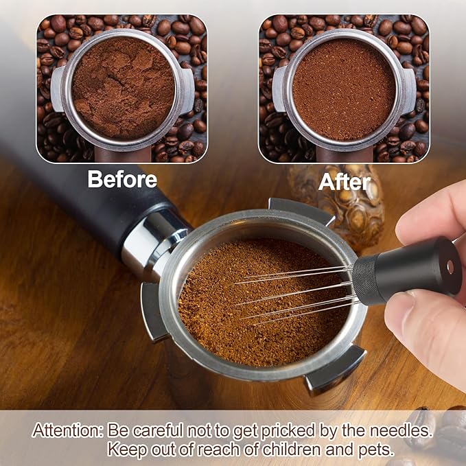 58mm Espresso Tamper Set - Dual-Spring Calibrated Coffee Tamper, 8-Needle WDT Tool Espresso Distribution Tool, Magnetic Aluminum Dosing Funnel, Reusable Puck Screen, Fit for 58mm Portafilters