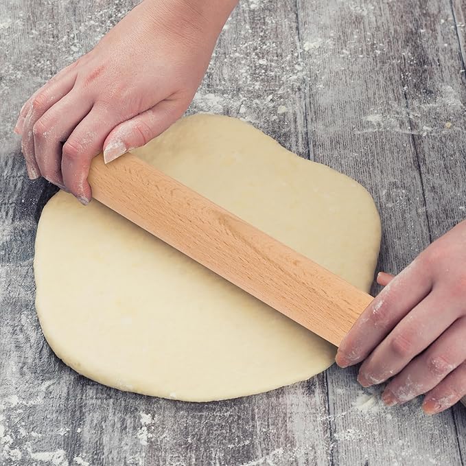 15 Pcs Small Wooden Rolling Pin for Dough, 6 Inch Dumpling Rolling Pin for Baking, Mini Kitchen Wood Rollings Pins for Pizza, Bread, Home Cooking