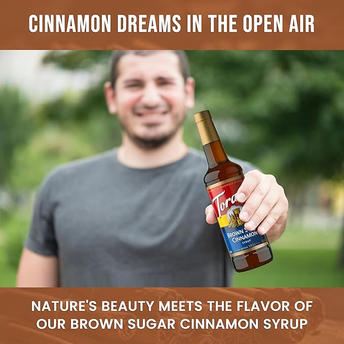 Jimoco® Syrup Pump Dispenser + Torani® Brown Sugar Cinnamon Syrup, 25.4 oz - Coffee Syrup Pump & Flavoring Bundle