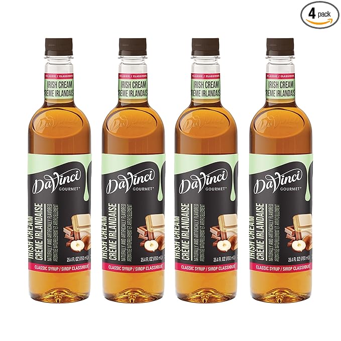 DaVinci Gourmet Classic Irish Cream Syrup, 25.4 Fluid Ounces (Pack of 4)