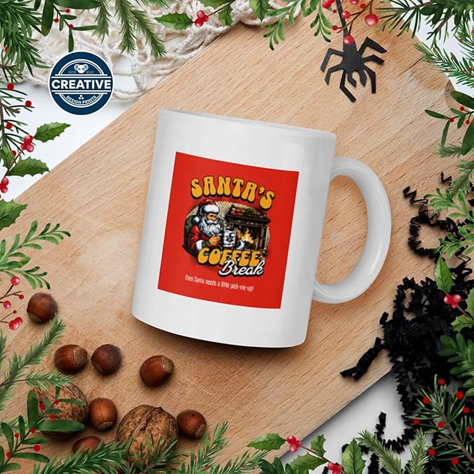 11 OZ Novelty Coffee Mugs - Christmas Gift (Christmas-themed coffee break)