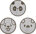 58.5mm Espresso Puck Screen 3-Pack, Lower Shower Screen, Metal Coffee Reusable Filter for 58mm Espresso Portafilter Basket, 1.7 Thickness(Cute Animal)