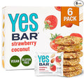 The YES Bar – Strawberry Coconut – Plant Based Protein, Decadent Snack Bar – Vegan, Paleo, Gluten Free, Dairy Free, Low Sugar, Healthy Snack, Breakfast, Low Carb, Keto Friendly (Pack of 6)