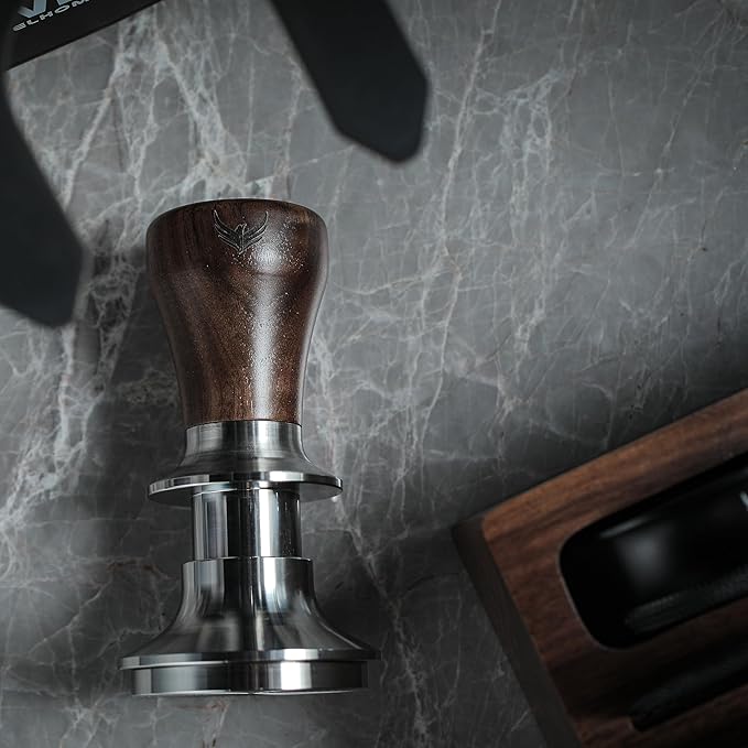 Breville Espresso Machine Accessories Kit 54mm – Walnut Naked Portafilter, Calibrated Tamper, Tamping Station, Distributor & Puck Screens Espresso Set for Barista Express, Pro, Touch, Bambino