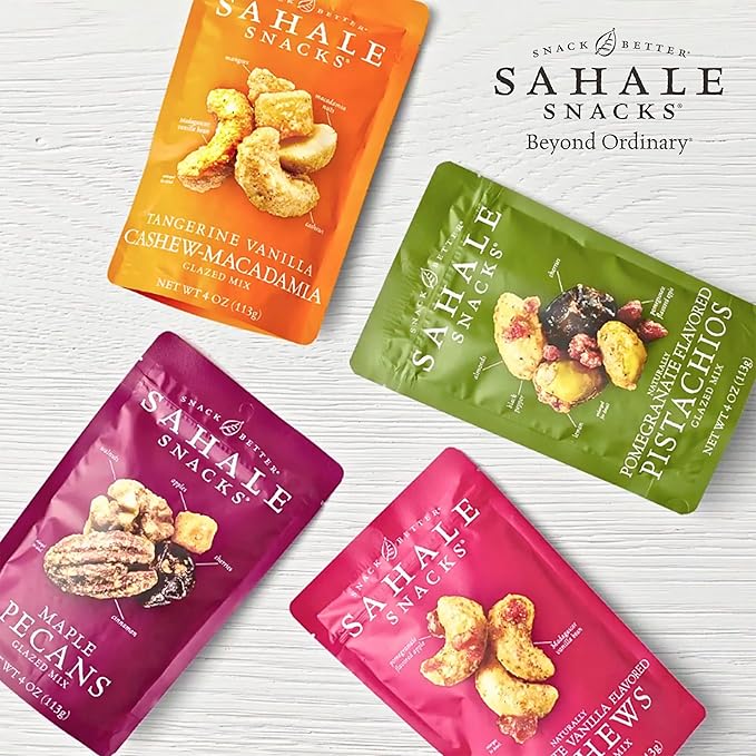 Sahale Snacks Thai Cashews Glazed Mix, 4 Ounces (Pack of 6)