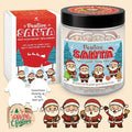 Positive Santa Jar – 60 Funny Emotional Support Santa Jar- Christmas Gifts for Teens, Women, Men, Coworkers, Teachers, Sisters, Friends – Christmas Stocking Stuffer for Teen Girls, Boys, Women