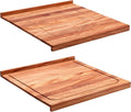 Vesici Reversible Pastry Board with Lip for Rolling Dough Large Wooden Cutting Chopping Kneading Board with Engraved Measurements for Counter Table Top Kitchen(Walnut,24 x 22.8 x 1.5 Inch)