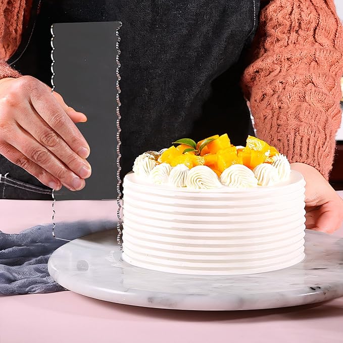 Revolving 12 Inch Round Aluminum Cake Decorating Stand - Turntable, Rotating for Pastries & Decorations