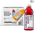 vitaminwater zero variety pack nutrient enhanced water w/ vitamins, 20 fl oz, 12 Pack