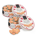 Mattigan's Pink Heart Butter Cookies Danish Style Cookie, 12 Oz Tin 2-Pack, Gourmet Gifts for Birthday, Special Occasions, Assorted Cookie Dessert Sweets, Two Reusable Metal Tin
