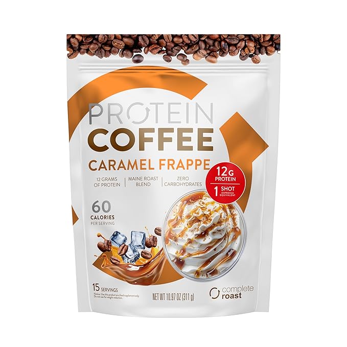 Complete Roast 3-Pack Caramel Frappe, Iced Coffee, and Vanilla (Caramel Frappe, Mocha Latte, Mocha Peanut Butter)