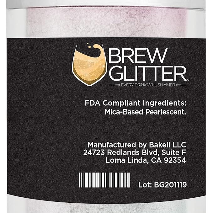 Purple Iridescent BREW GLITTER Edible Glitter For Drinks, Cocktails, Beer, Garnish Glitter & Beverages | 100% Edible & Food Grade | Vegan, Gluten, Nut Free (25g, Purple Iridescent)