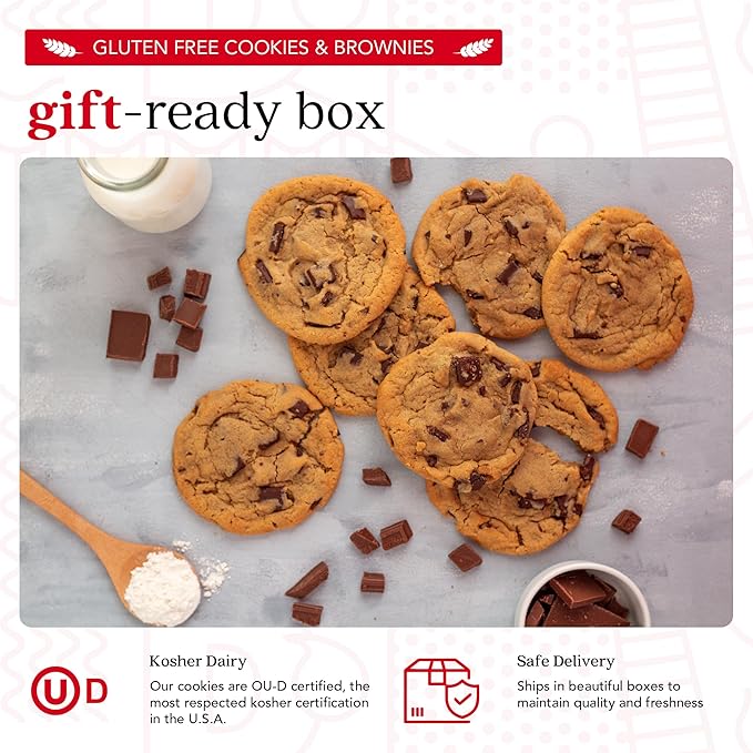 David's Cookies Gluten-Free Chocolate Chip Cookies and Brownies - Gourmet Bakery Desserts Ideal for a Delightful Food Gift for Family and Friends