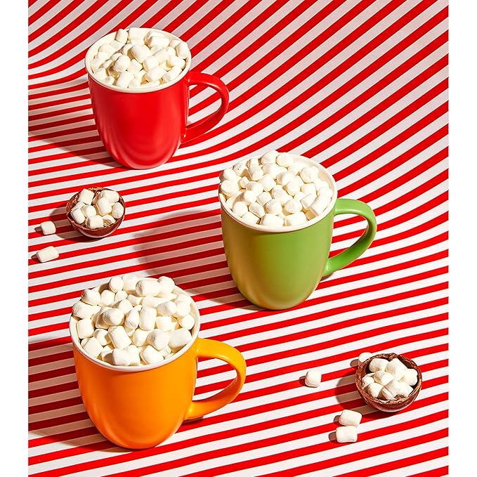 Bombombs Hot Chocolate Bombs, Christmas Theme Fudge Brownie, Salted Caramel and Peppermint Hot Cocoa Bombs Filled with Mini Marshmallows, Pack of 5