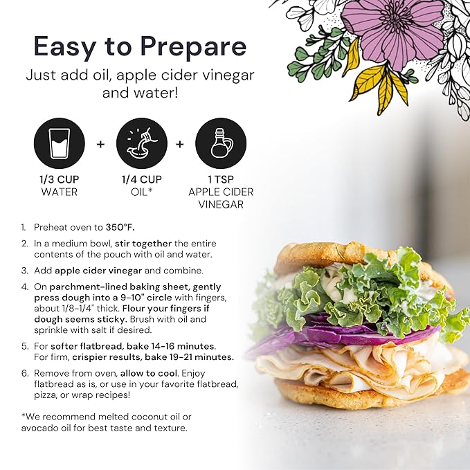 eat G.A.N.G.S.T.E.R. Vegan Pizza Crust & Flatbread Mix, Allergy-Friendly Baking Mix, Grain-Free, No Dairy, Nuts, Gluten, Dairy, For Paleo & AIP Diets, Delicious Crusts or Make Panini Sandwiches