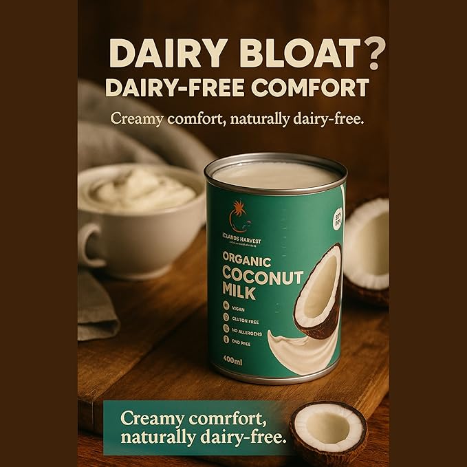 Islands Harvest Organic Coconut Milk (22% Fat) Pack of 6 - Vegan, Kosher, Halal, Non-GMO, USDA Organic - Rich & Sweetly Aromatic Coconut Flavor - No Added Artificial Flavors, Colors & Preservatives. Perfect for Curries, Soups, Sauces, Drinks & Desserts