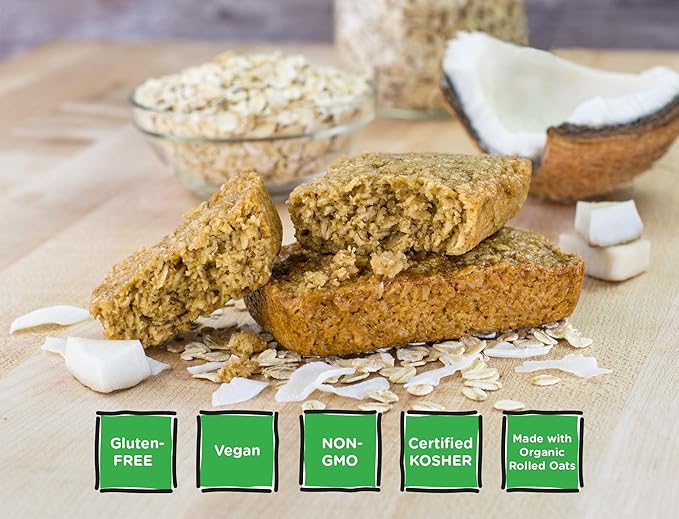 Bobo's Coconut Oat Bars, Gluten Free, Non-GMO, Whole Grain Oats, Pack of 12 | Snack Bars | On-the-Go | Made with Simple Ingredients