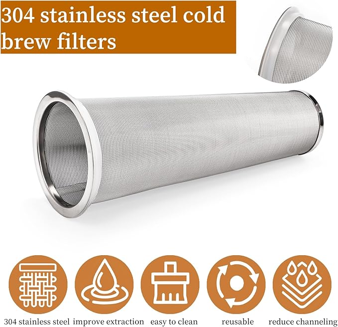 Goaste 3 Pack Cold Brew Coffee Filter for 64oz Wide Mouth Mason Jar, 304 Stainless Steel Strainer with Seal Ring, Coffee Tea Infuser Ultra Fine Mesh for Iced Coffee, Lemonade, Fruit Drinks, Sun Tea