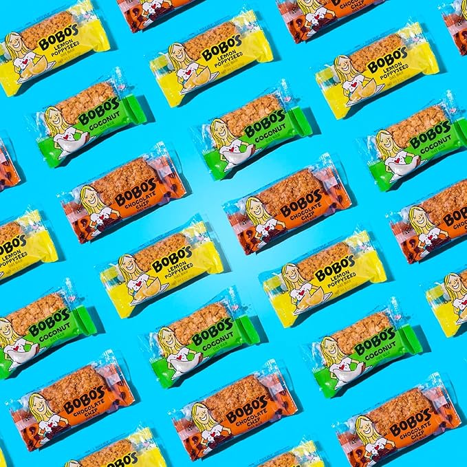 Bobo's Chocolate Chip Oat Bars, Gluten Free, Non-GMO, Whole Grain Oats, Pack of 12 | Snack Bars | On-the-Go | Made with Simple Ingredients